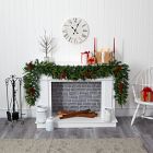 Pre-Lit Faux Layered Pine Garland (9')