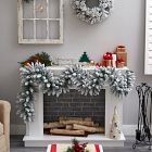 Pre-Lit Faux Snow Flocked Garland (9')