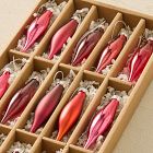Small Glass Marquise Ornaments (Set of 25) - Red