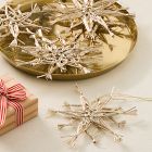 Tinsel Star Ornaments (Set of 4) - Silver