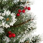 Faux Frosted Swiss Pine Tree w/ Berries (3')