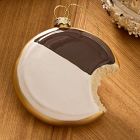 Glass Black &amp; White Cookie Ornament