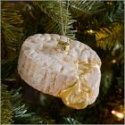 Glass Brie Cheese Ornament
