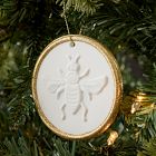 Glass Pressed Bee Medallion Ornament