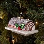 Glass Yule Log Ornament