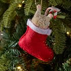 Naughty or Mice Bottlebrush Ornament - Stocking