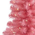 Pre-Lit Faux Blush Pink Tree (2')