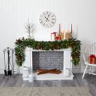 Pre-Lit Faux Layered Pine Garland (9')