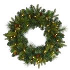 Pre-Lit Faux Layered Pine Wreath (24")
