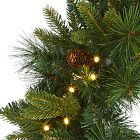 Pre-Lit Faux Layered Pine Wreath (24")