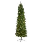 Pre-Lit Faux Slim Mountain Pine Tree (6'&ndash;9')