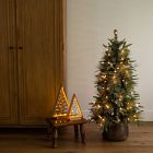 Pre-Lit Faux Snow-Dusted Mixed Pine Tree (4')