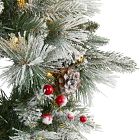 Pre-Lit Faux Snow-Dusted Pine Wreath (20")