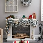 Pre-Lit Faux Snow Flocked Garland (9')