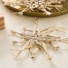 Tinsel Star Ornaments (Set of 4) - Silver