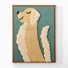 Woven Puppy Framed Wall Art