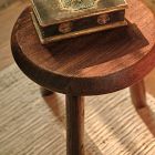 Colin King Acacia Wood 3-Leg Side Table (14")