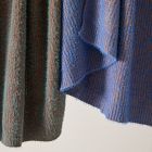 Two-Tone Textured Knit Throw