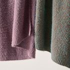 Two-Tone Textured Knit Throw