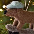 Felt Dachshund Skateboarding Ornament