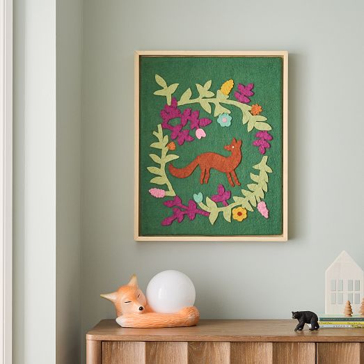 Framed Felt Fox Wall Art by West Elm