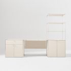 Marlowe Desk (42"), Wide Shelf (30") &amp; Storage Cabinet (30") Set