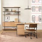 Pierce Desk with File Cabinet (56") &amp; Storage Shelf (60") Set