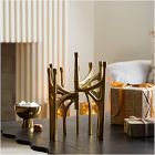 Open Box: Art Deco Metal Menorah - Antique Brass