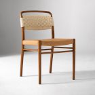 Open Box: Eindhoven Dining Chair - Paper Cord, Ludlow Leather Sesame, Cool Walnut