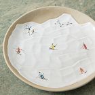 Holiday Skier Figural Salad Plate Sets