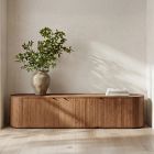 Edgar Solid Oak Media Bench (80")