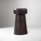 Open Box: Newcastle Indoor/Outdoor Mushroom End Table (12") - Black