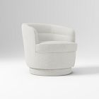 Open Box: Viv Swivel Chair - Performance Yarn Dyed Linen Weave Frost Gray