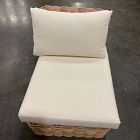Open Box: Westport Slim Profile Outdoor Armless Single - Crosshatch Weave Alabaster, Natural