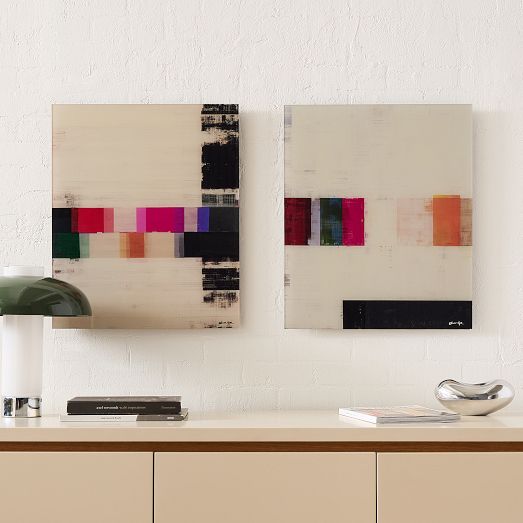 Oliver Gal Acrylic Gritty Layers Abstract Wall Art by West Elm