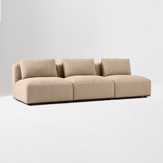 Quinten Slim Profile Armless Modular Sofa (68"-102") by West Elm