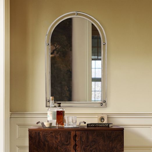 Pierce & Ward Arched Deco Dot Wall Mirror by West Elm