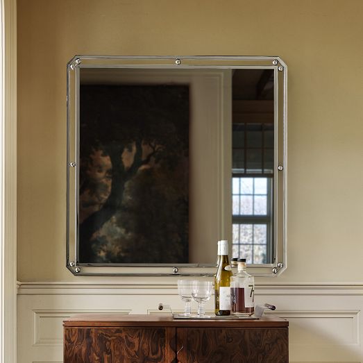 Pierce & Ward Square Deco Dot Wall Mirror by West Elm
