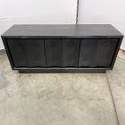 Open Box: Carved Pattern Solid Wood Media Console (60") - Black
