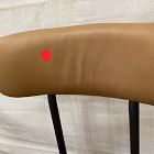 Open Box: Grier Dining Chair - Ludlow Leather Sesame, Textured Antique Bronze