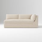 Open Box: Loring Sectional, Right-Arm 2 Seater Sofa Bench - Performance Distressed Velvet Sand