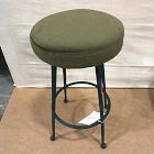 Open Box: Pierce &amp; Ward Metal Counter Stool (26") - Deluxe Velvet Juniper, Dark Verdigris Legs