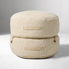 Open Box: Modern Round Stacked Pouf (22"Diam x 19"H) - Natural