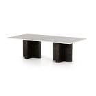 Aluminum Cross Base Rectangle Coffee Table (55")