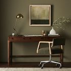 Natural finish Berriman solid walnut desk from West Elm