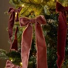 Frayed Fabric Ribbon Ornaments (Set of 6) - Warm