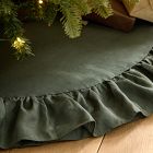 Linen Ruffle Hem Tree Skirt