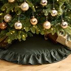 Linen Ruffle Hem Tree Skirt