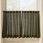 Open Box: European Linen Cafe Light Filtering Curtain (40"W x 36"L) - Dark Olive