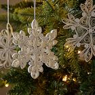 Large Paper Quilling Snowflake Ornaments (Set of 9)